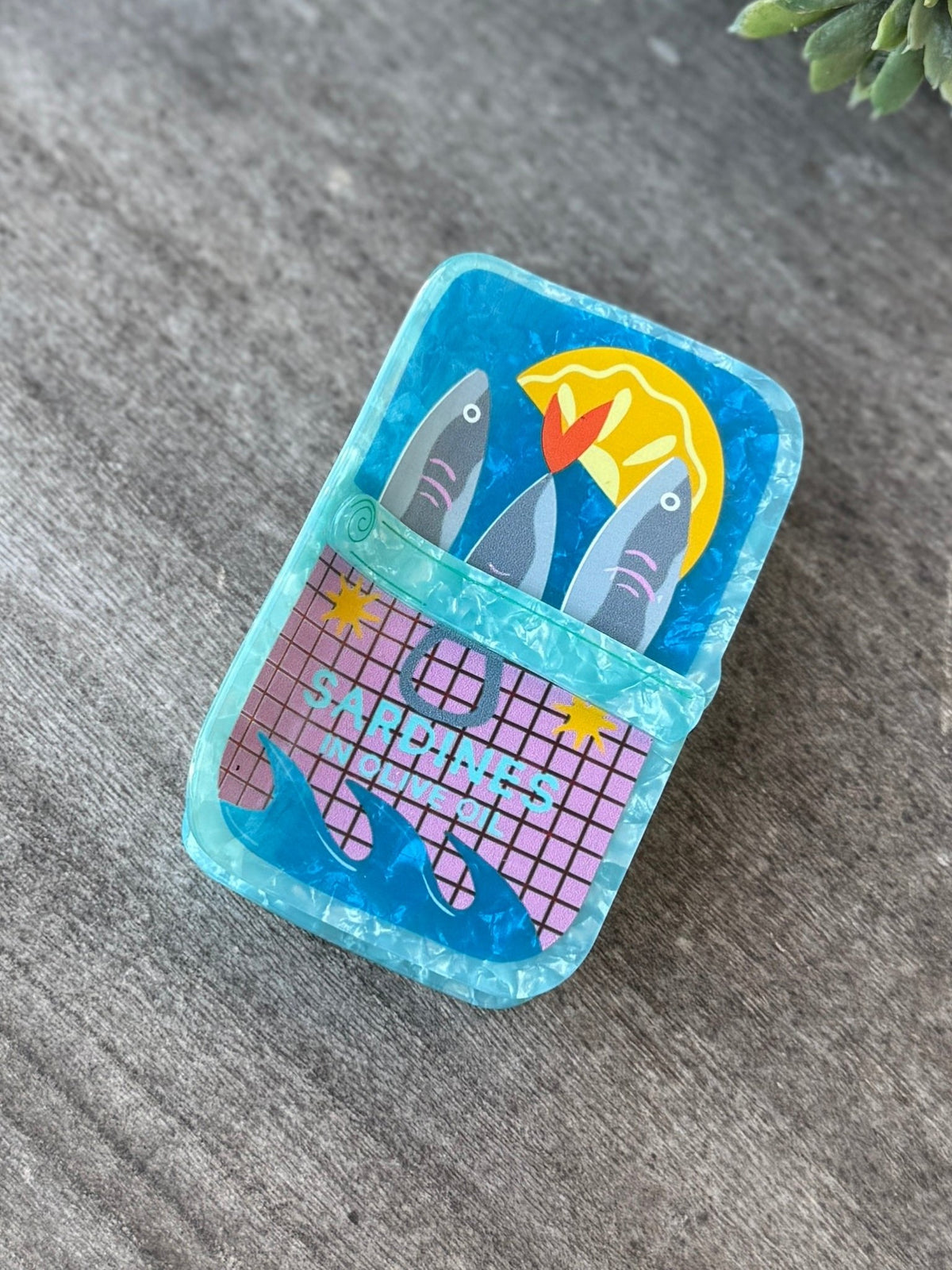 Fun Sardine Can Hair Pattern Hair Claw Clips - Cowgirls & City Chics