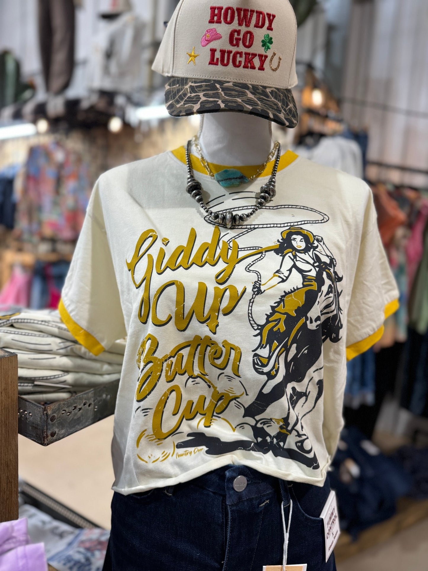 Giddy Up Ringer Tee - Cowgirls & City Chics