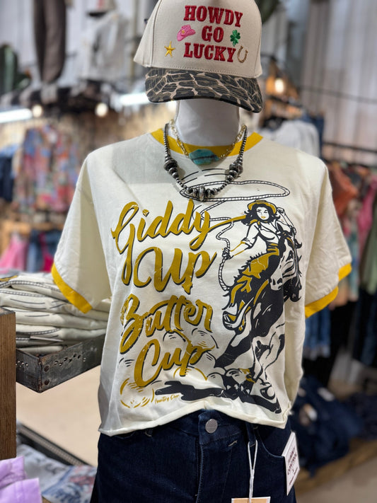 Giddy Up Ringer Tee - Cowgirls & City Chics
