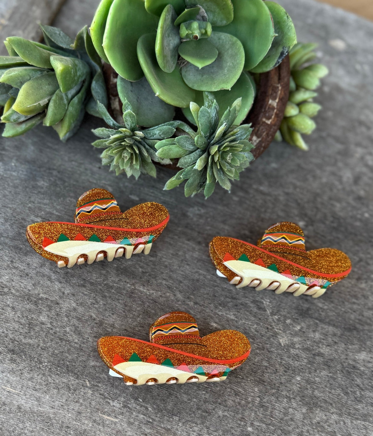 Glitter Sombrero Hair Clip - Cowgirls & City Chics