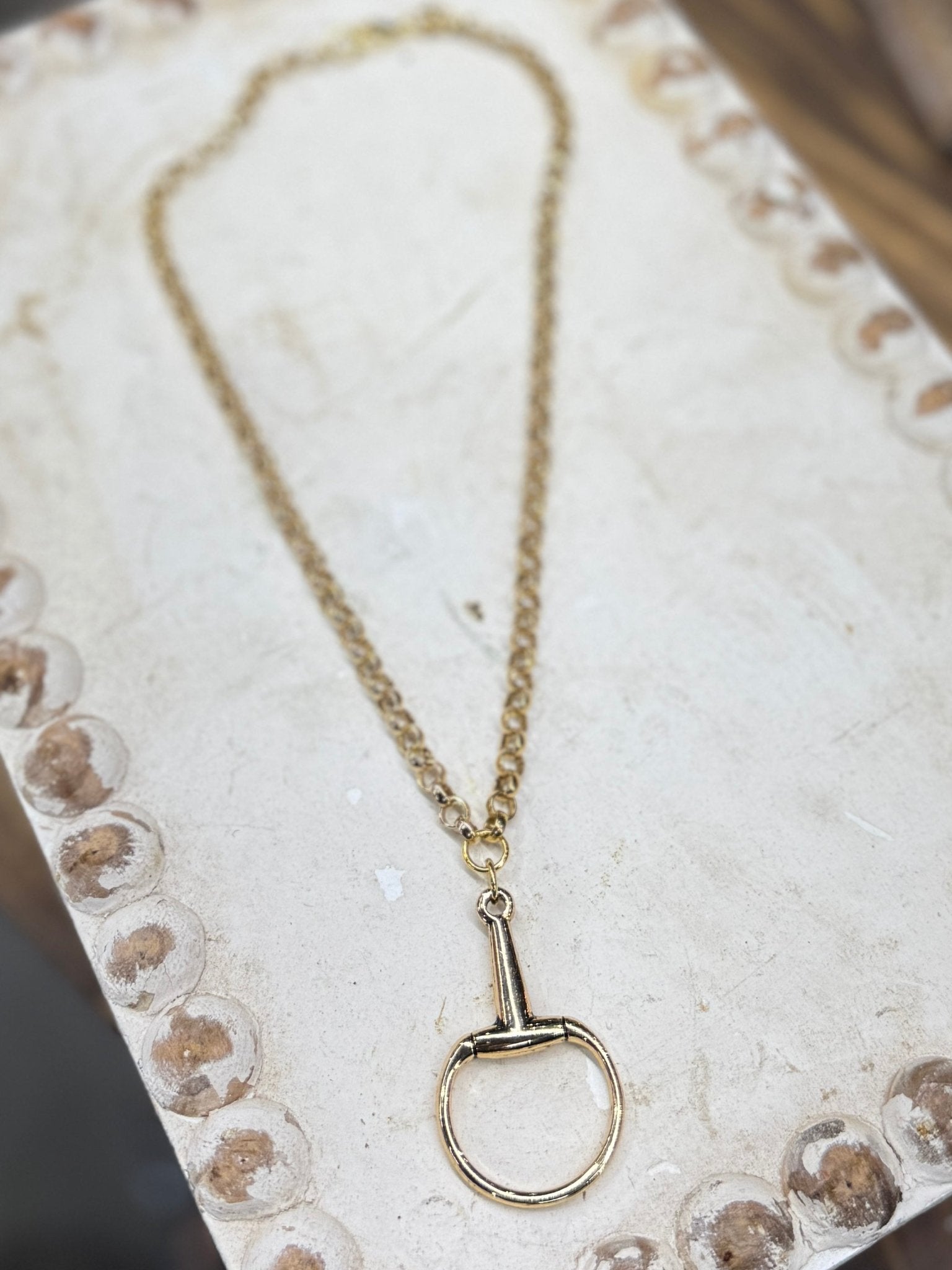 Gold Bit Necklace - Cowgirls & City Chics