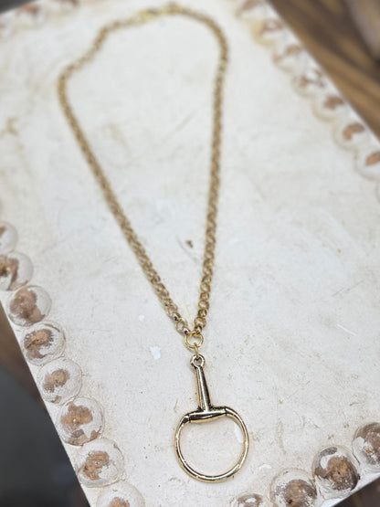 Gold Bit Necklace - Cowgirls & City Chics