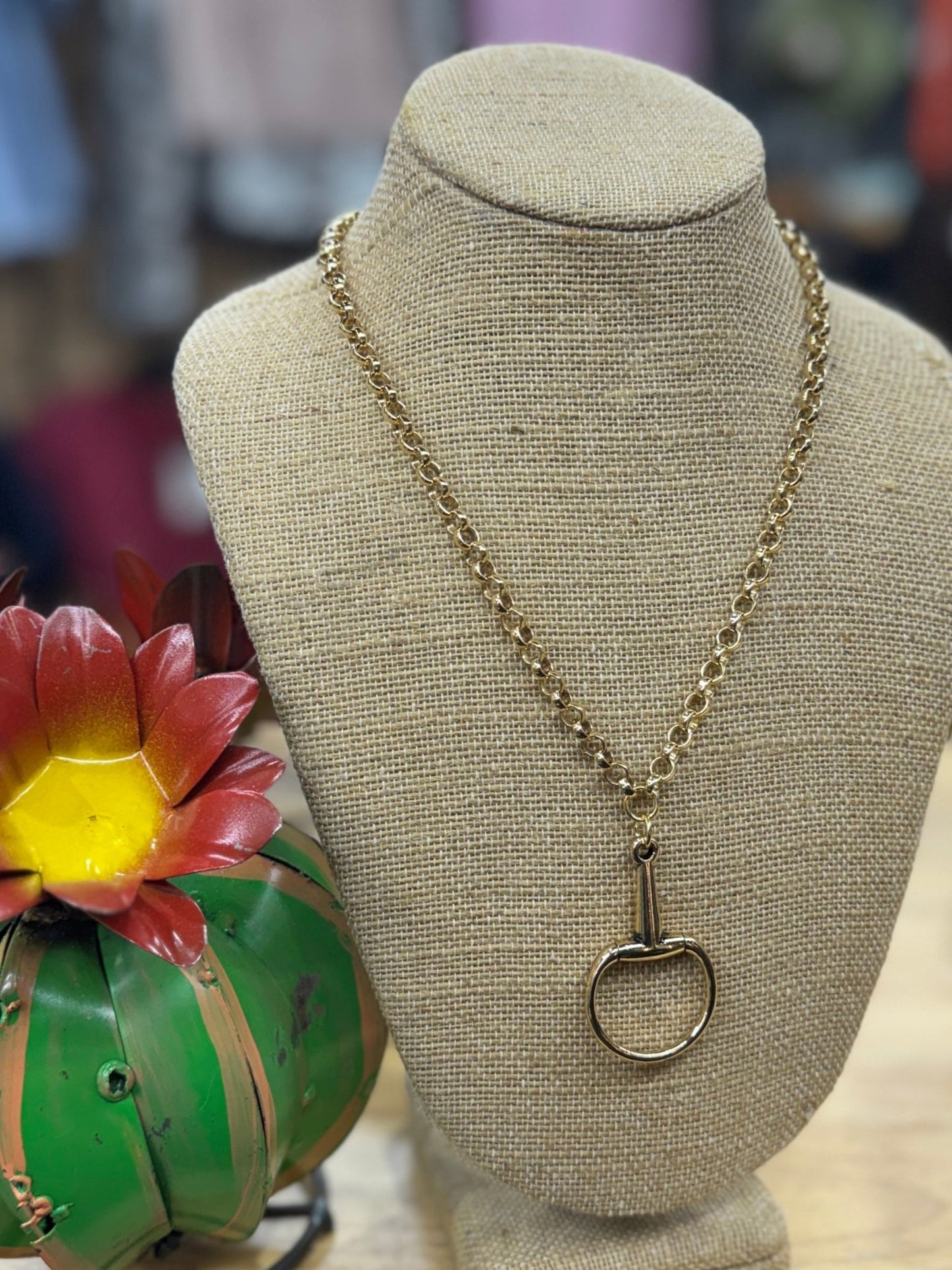 Gold Bit Necklace - Cowgirls & City Chics