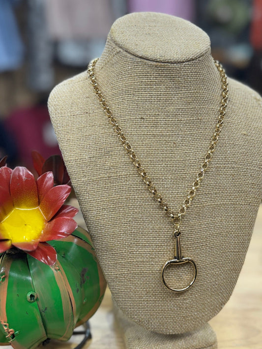 Gold Bit Necklace - Cowgirls & City Chics