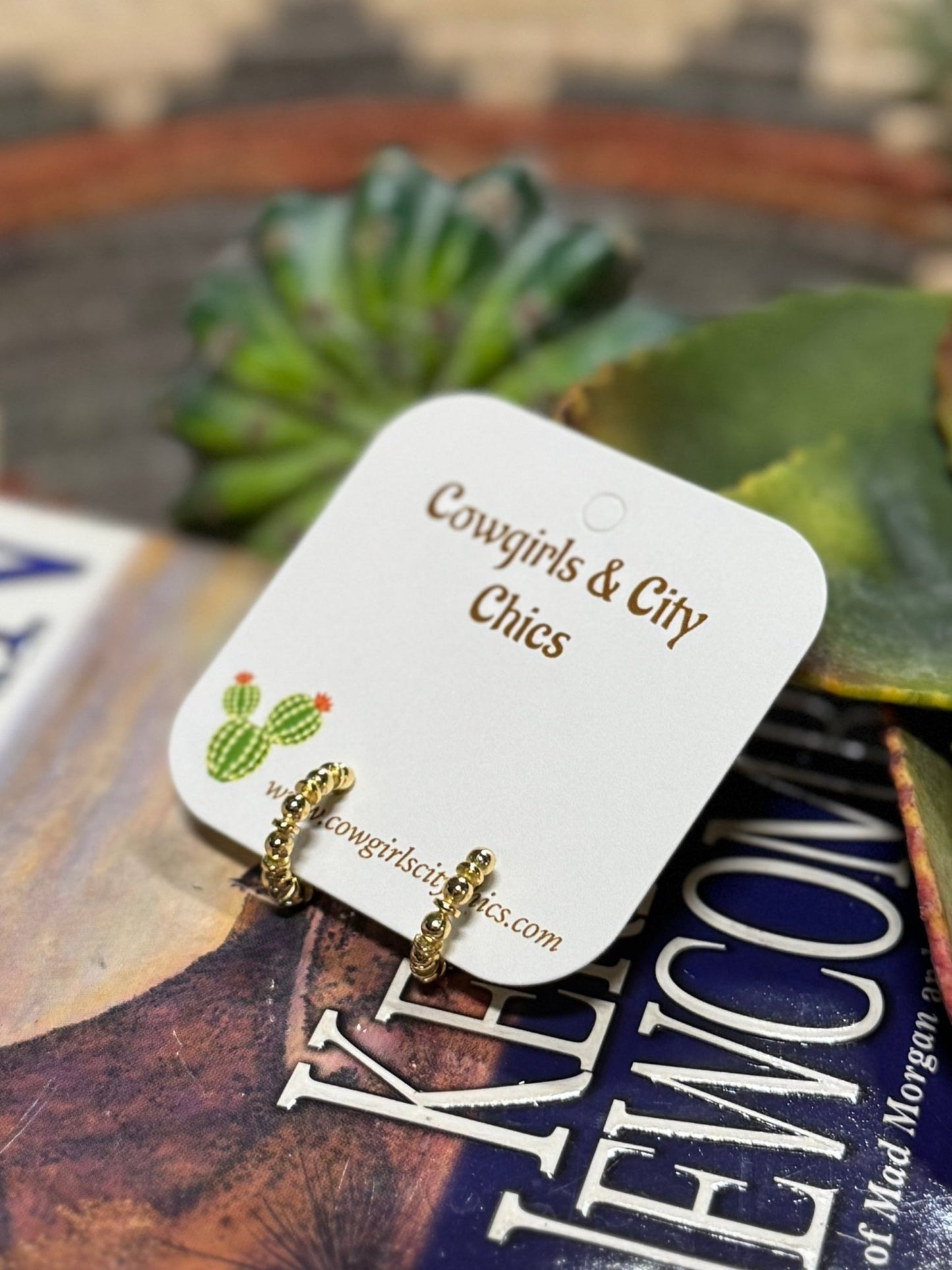 Gold Bubble Huggie Hoop Earrings - Cowgirls & City Chics