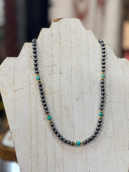 Gold Filled & Pearl, Kingman Necklace - Cowgirls & City Chics