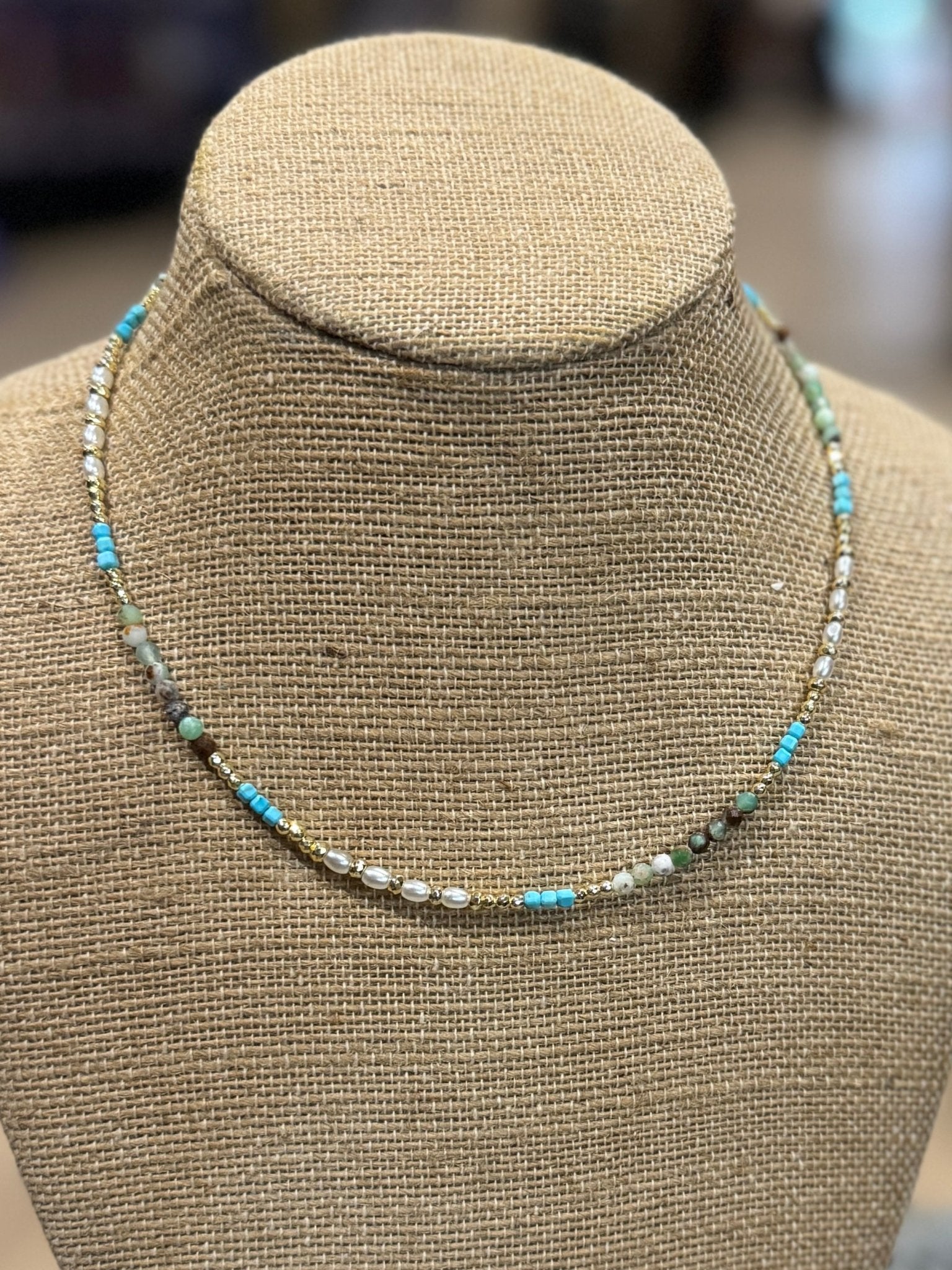 Gold Multi-Stone Necklace - Cowgirls & City Chics