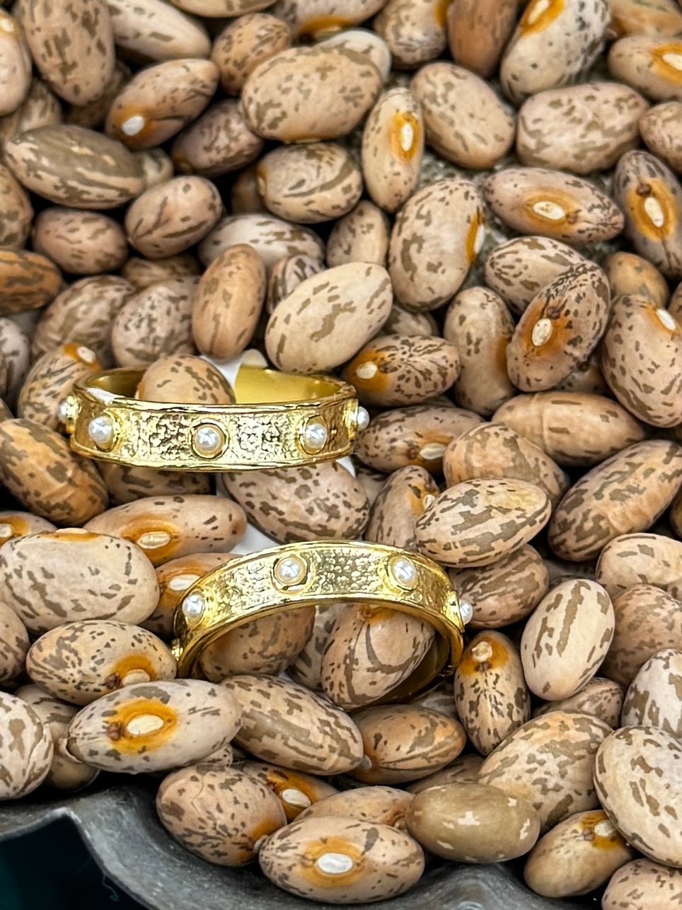 Gold & Pearl Band Ring - Cowgirls & City Chics