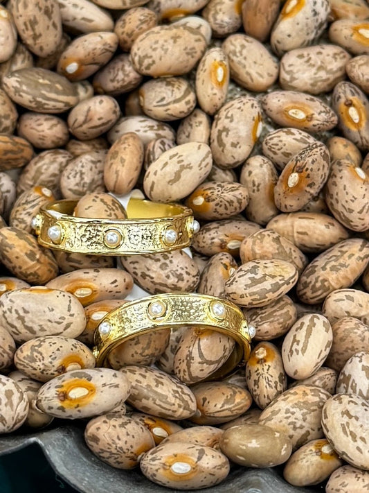 Gold & Pearl Band Ring - Cowgirls & City Chics