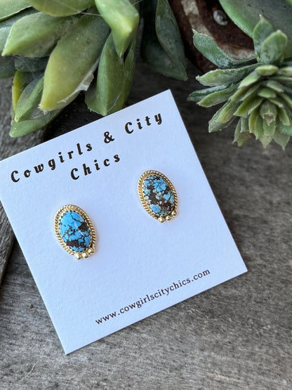 Golden Hills Gold Stud Earring - Cowgirls & City Chics