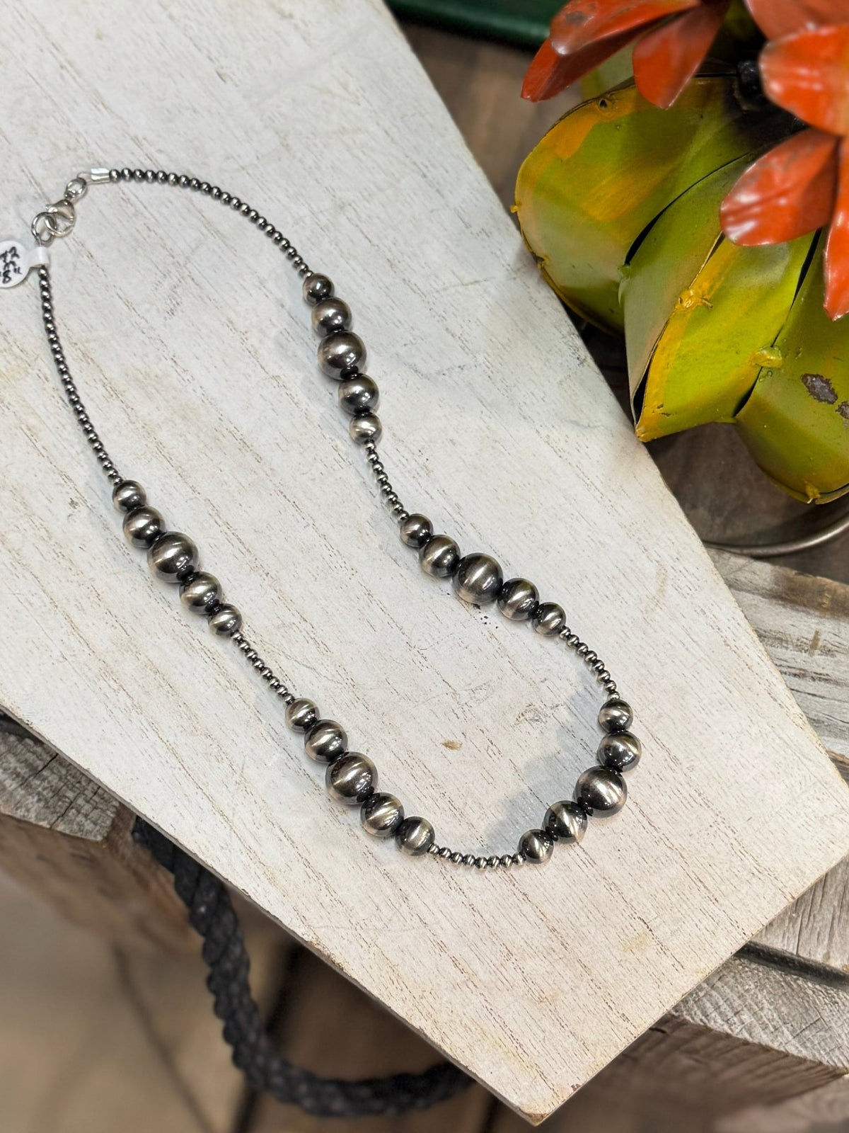 Graduated Chunky Silver Pearl Necklace - Cowgirls & City Chics