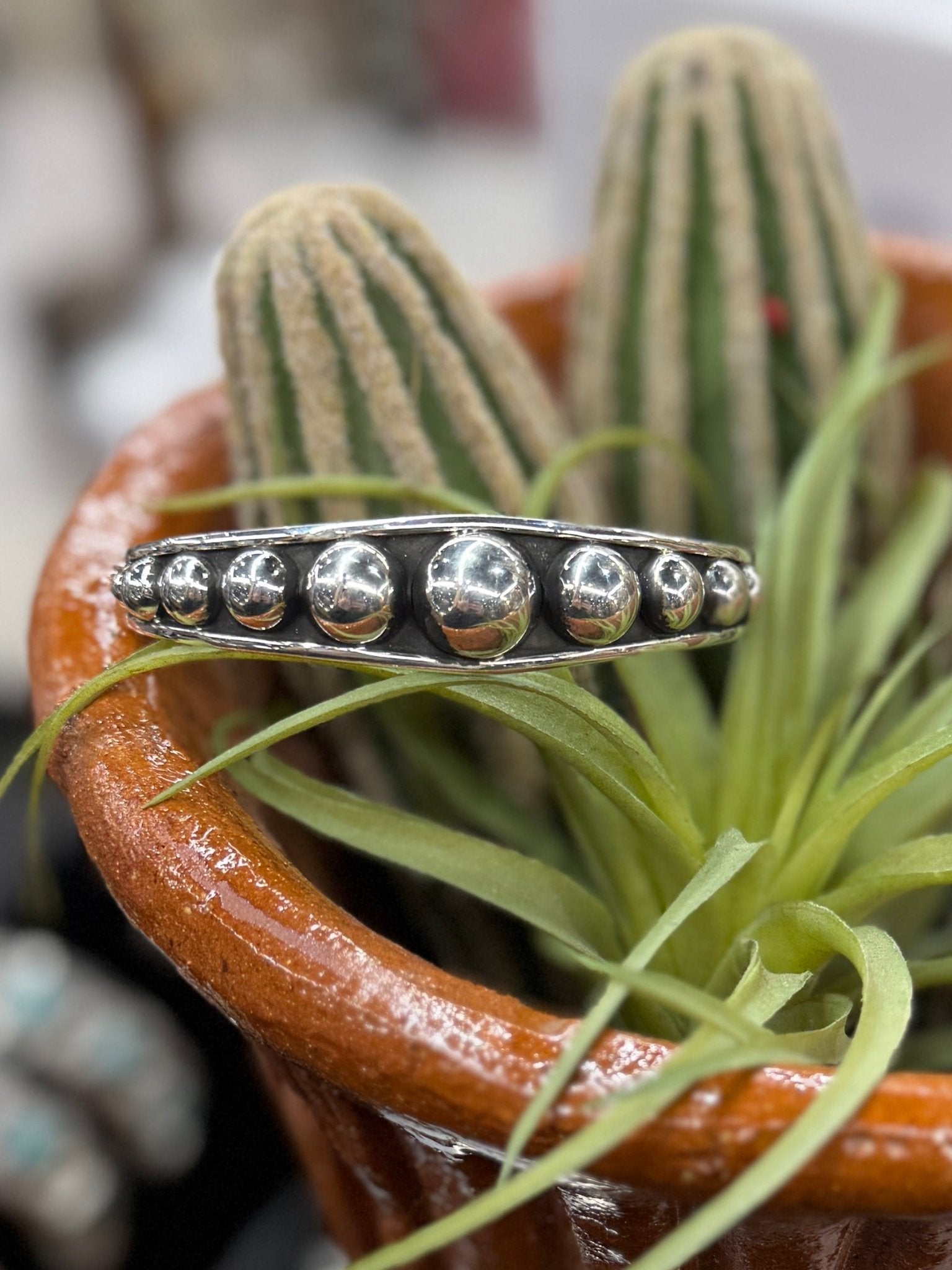 Graduated Dot Silver Cuff - Cowgirls & City Chics