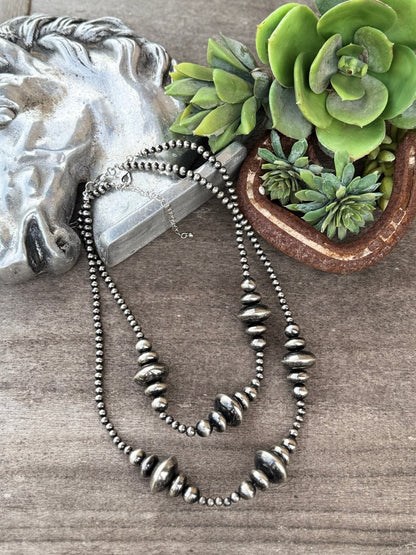 Graduated Spacer Pearl Necklace - Cowgirls & City Chics