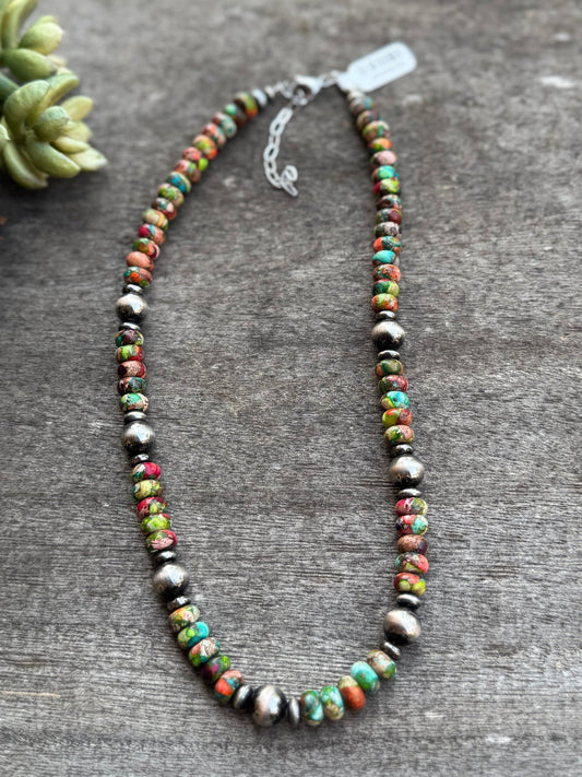 {Green Gardens} Beaded Necklace - Cowgirls & City Chics