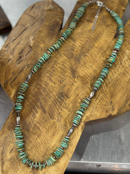 Green Kingman Heishi Necklace - Cowgirls & City Chics