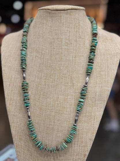 Green Kingman Heishi Necklace - Cowgirls & City Chics