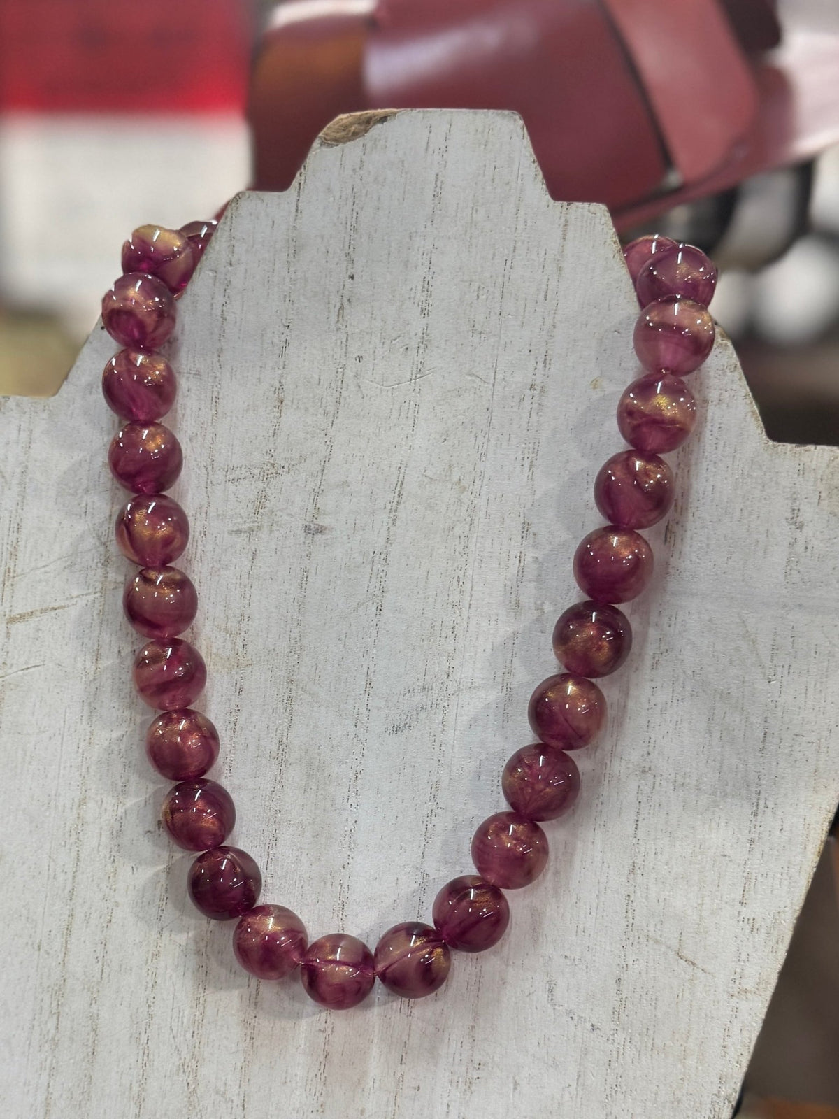 Gumball Bubble Bead "Plum" Necklace - Cowgirls & City Chics