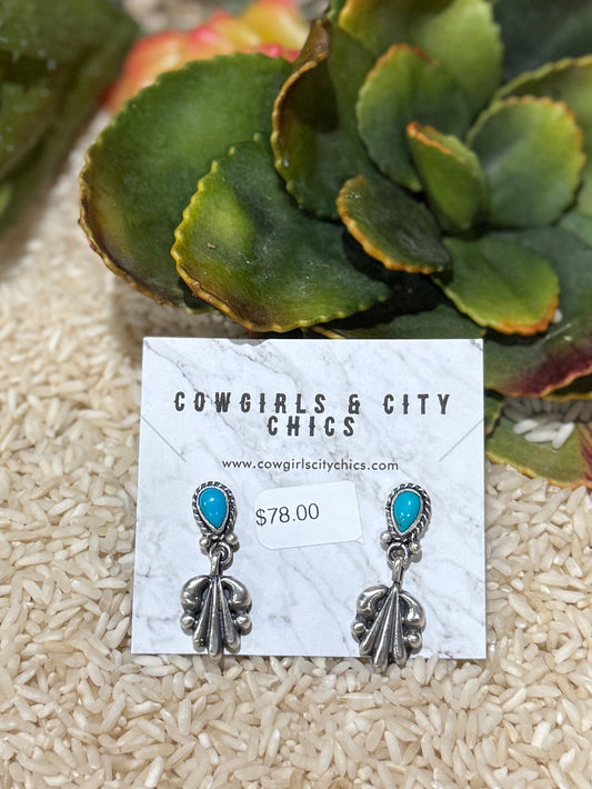 {Harley} Southwest Turquoise Earrings - Cowgirls & City Chics