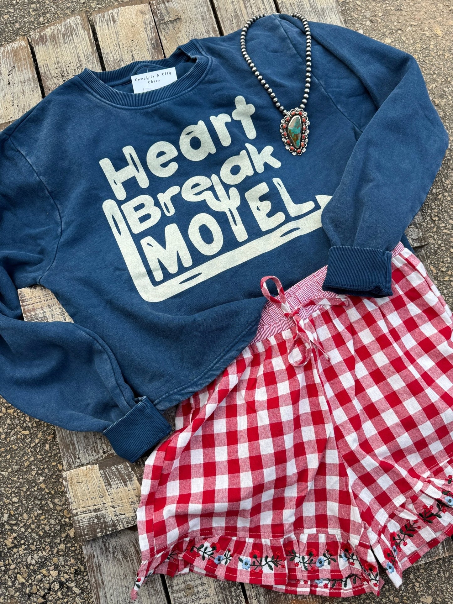 Heart Break Motel Sweatshirt - Cowgirls & City Chics