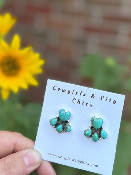 Heart Cluster Earrings - Cowgirls & City Chics