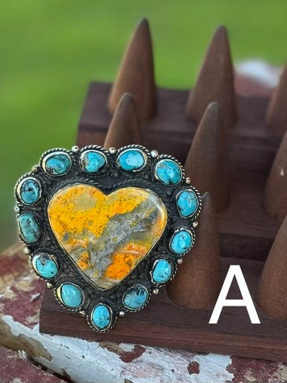 {Heart Of Texas} Bumblebee Heart Ring - Cowgirls & City Chics