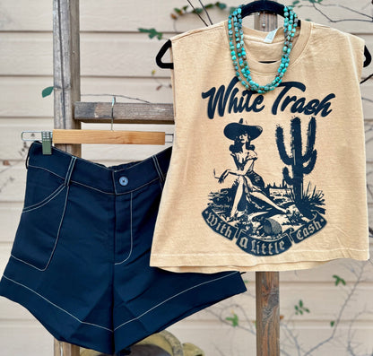{High Roller} Black Shorts - Cowgirls & City Chics