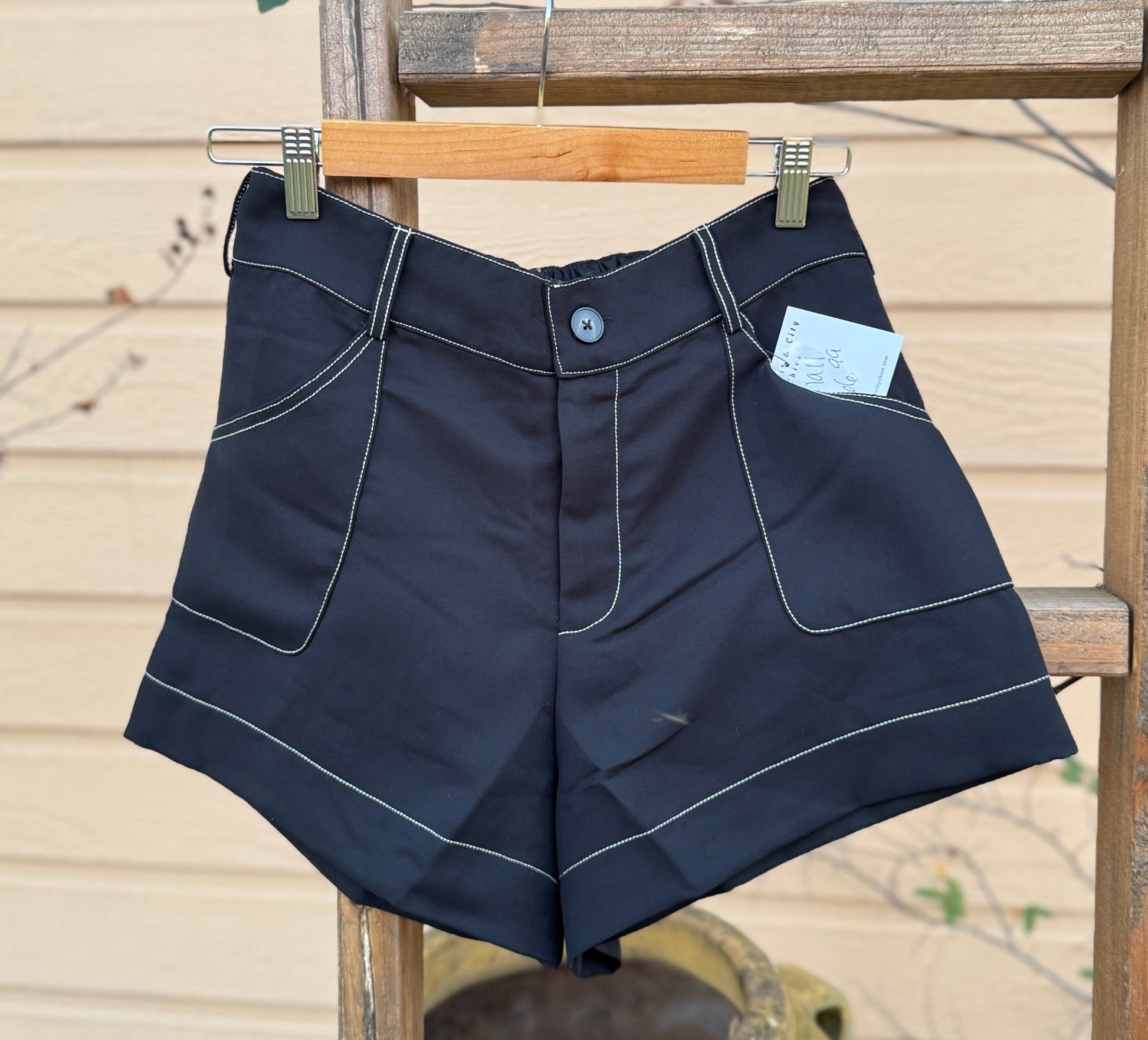{High Roller} Black Shorts - Cowgirls & City Chics