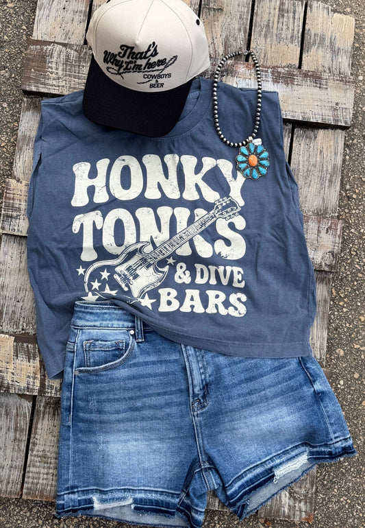 Honky Tonk Bar Boxy Tank - Cowgirls & City Chics