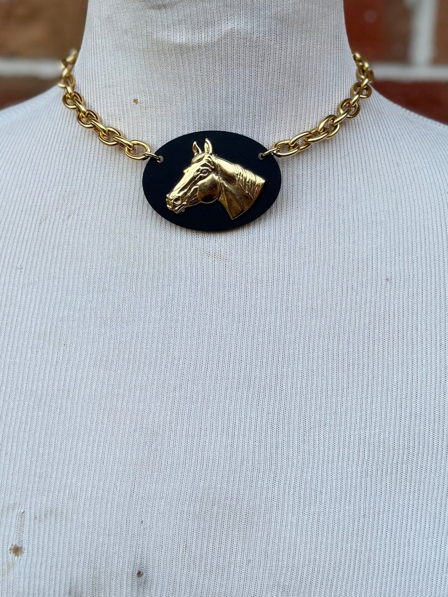 Horse Head Gold Necklace - Cowgirls & City Chics