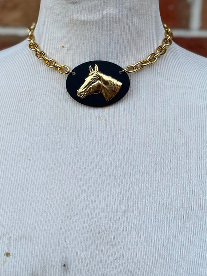 Horse Head Gold Necklace - Cowgirls & City Chics