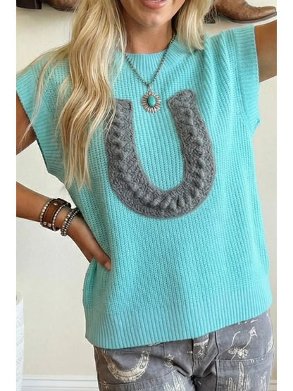Horseshoe Knit Sweater Tank - Cowgirls & City Chics