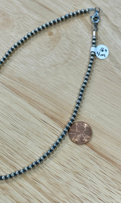 {Houston} 4mm Sterling Silver Pearl Necklace - Cowgirls & City Chics
