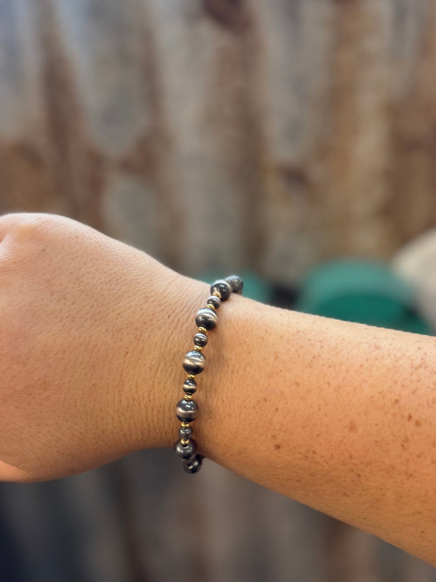{Houston} Gold & Pearl Bracelet - Cowgirls & City Chics