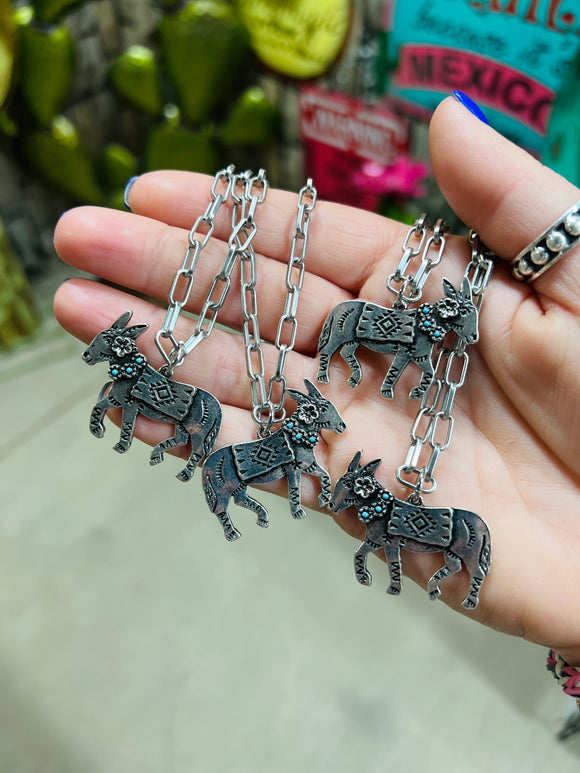Donkey Paperclip Necklace
