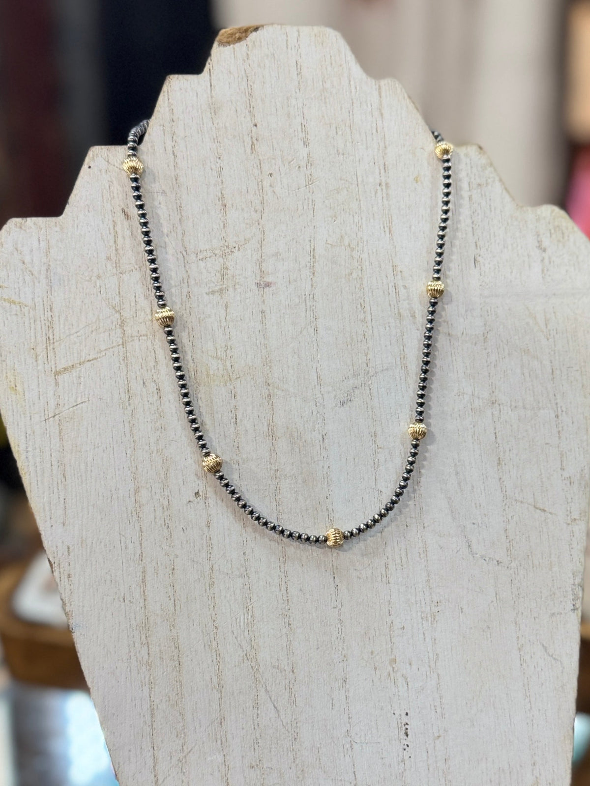 {Kelly} Gold & Silver Pearl Necklace - Cowgirls & City Chics