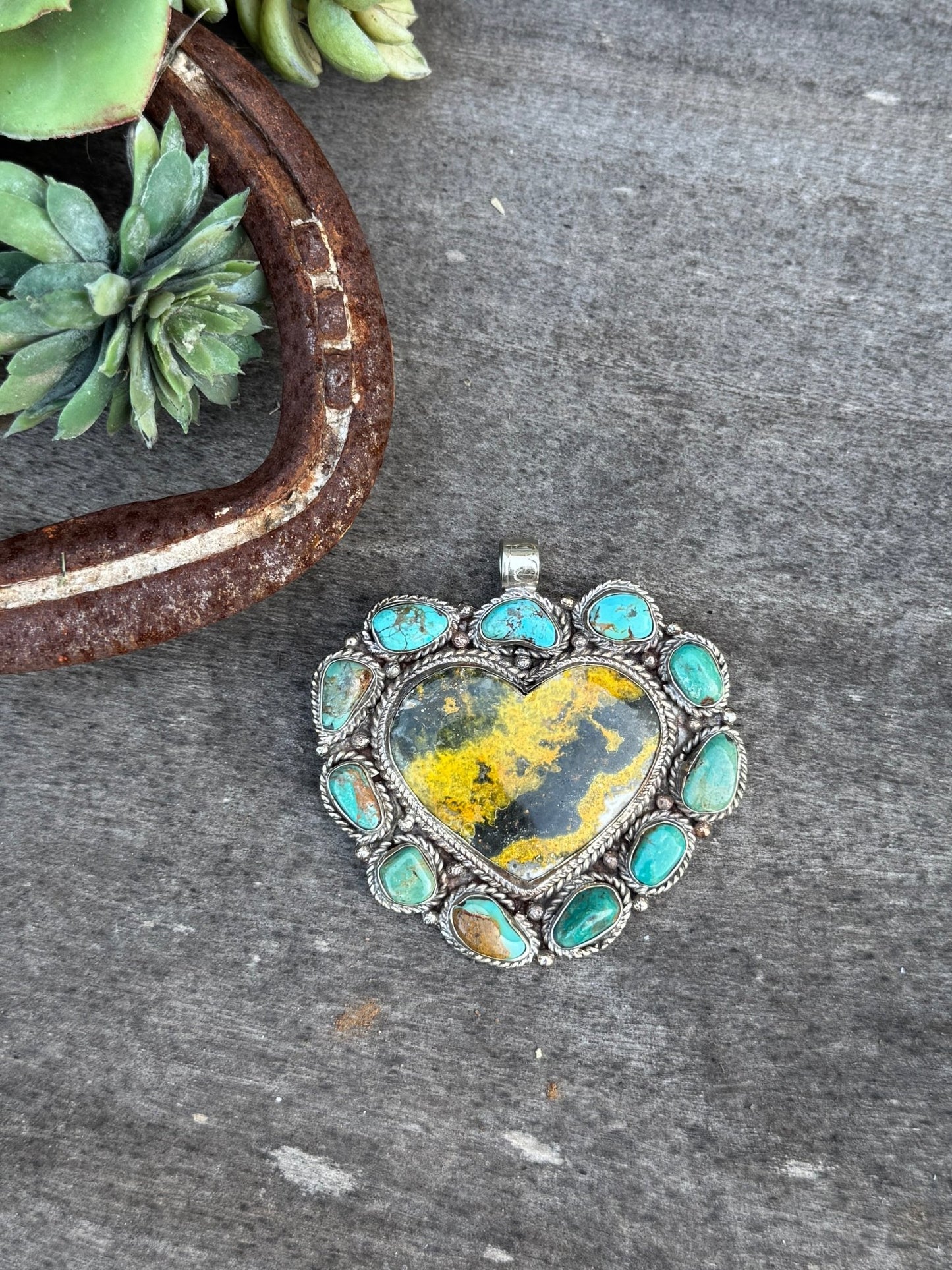Kingman & Bumblebee Heart Pendent - Cowgirls & City Chics
