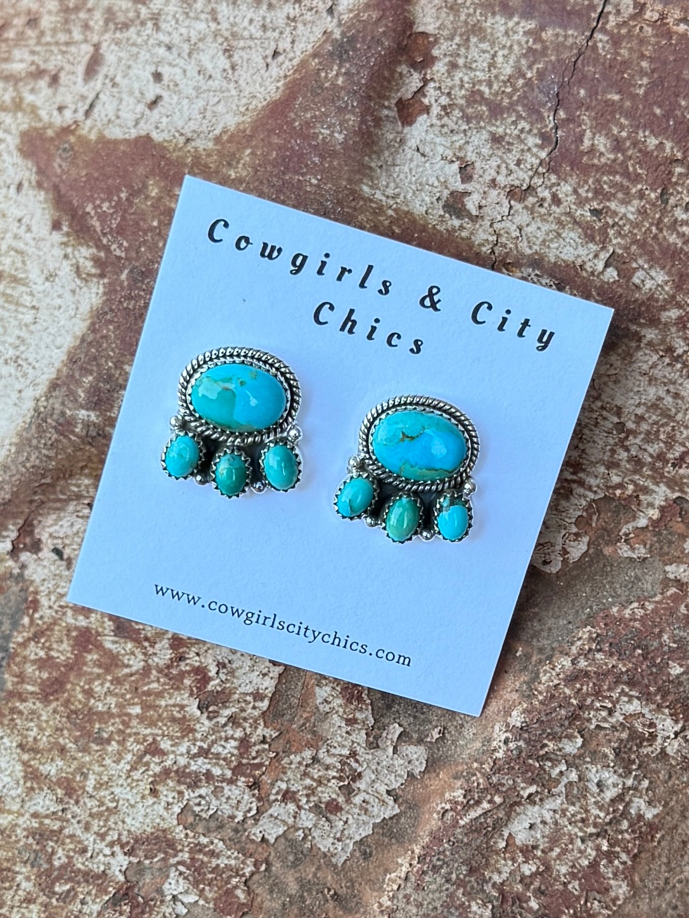 Kingman Cluster Stud Earrings - Cowgirls & City Chics
