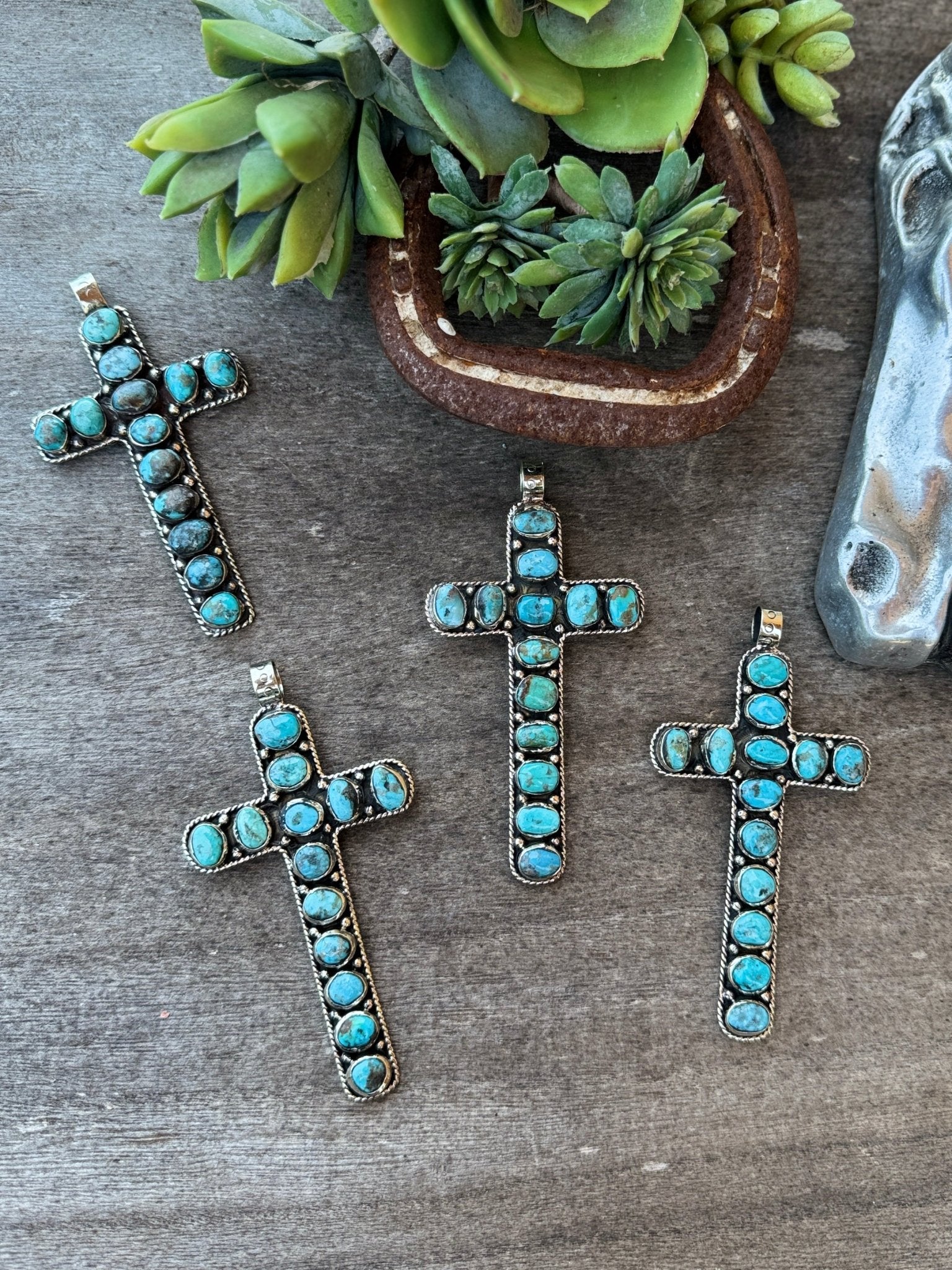Kingman Cross Pendent - Cowgirls & City Chics