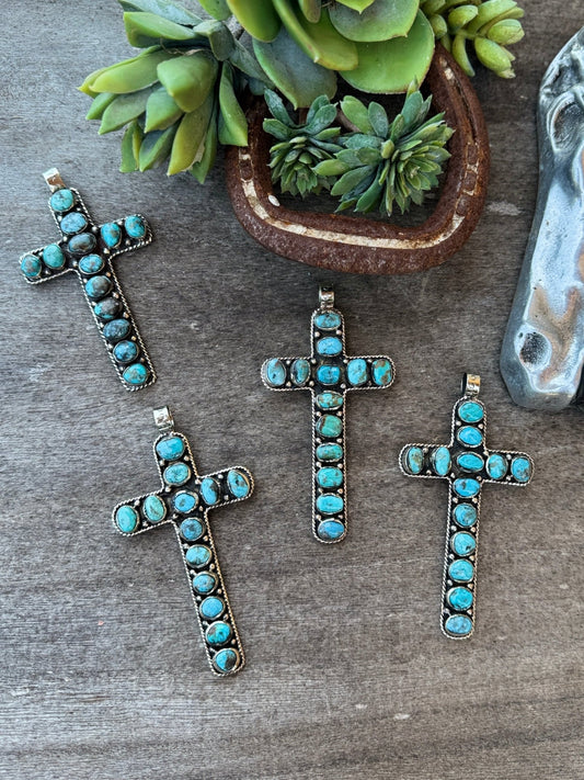 Kingman Cross Pendent - Cowgirls & City Chics