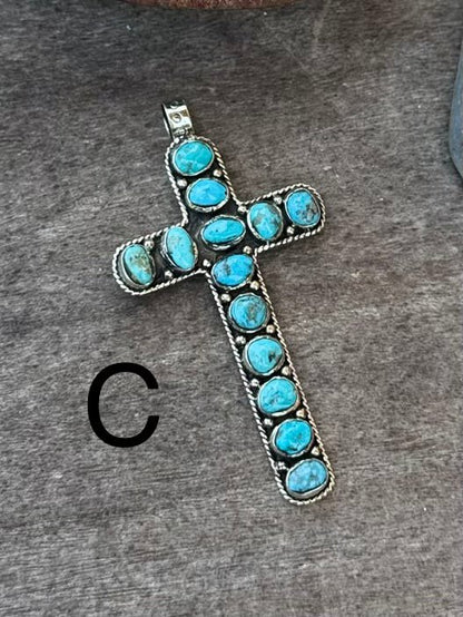 Kingman Cross Pendent - Cowgirls & City Chics