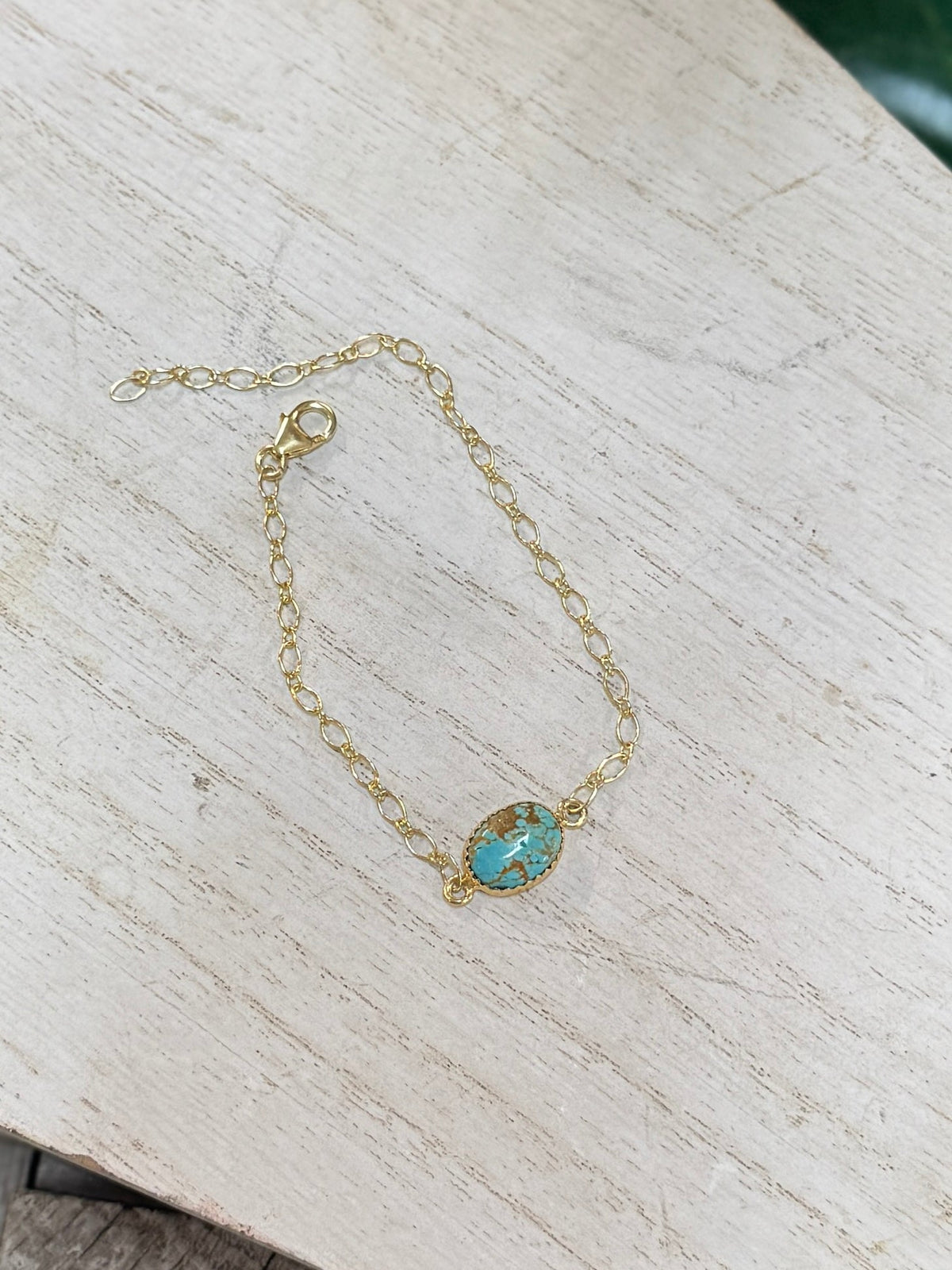 Kingman & Gold Chain Bracelet - Cowgirls & City Chics