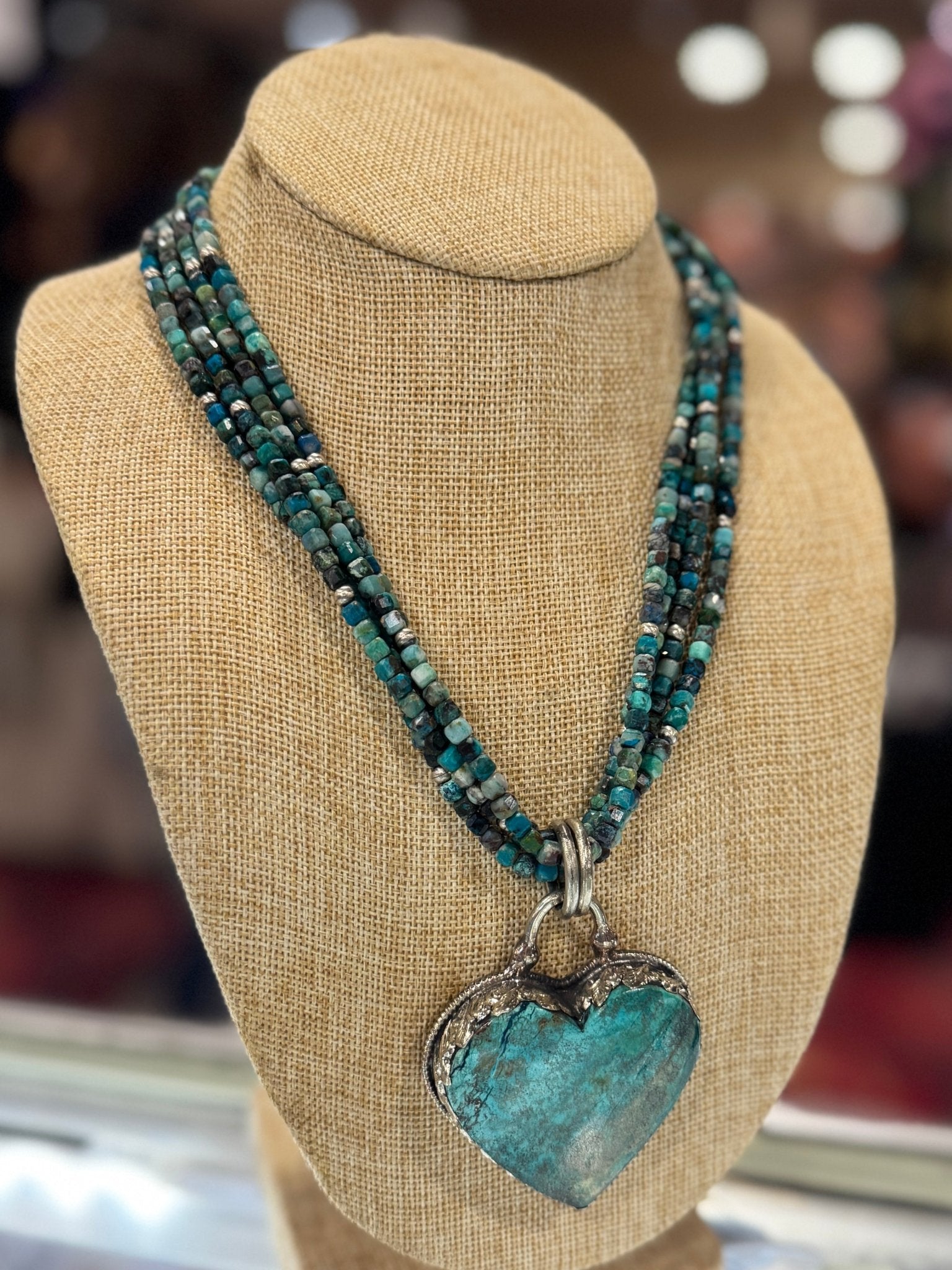 Kingman Heart Multi - Strand Necklace - Cowgirls & City Chics