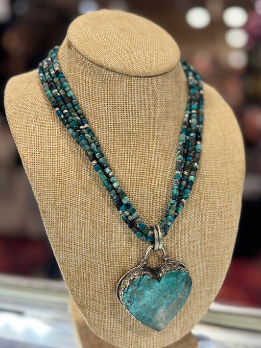 Kingman Heart Multi - Strand Necklace - Cowgirls & City Chics