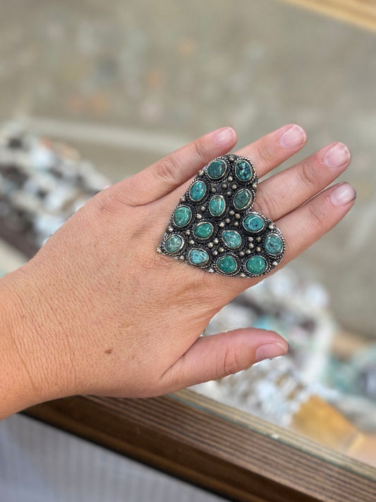 Kingman Heart Ring - Cowgirls & City Chics