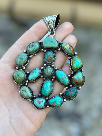 Kingman Peace Sign Pendent - Cowgirls & City Chics