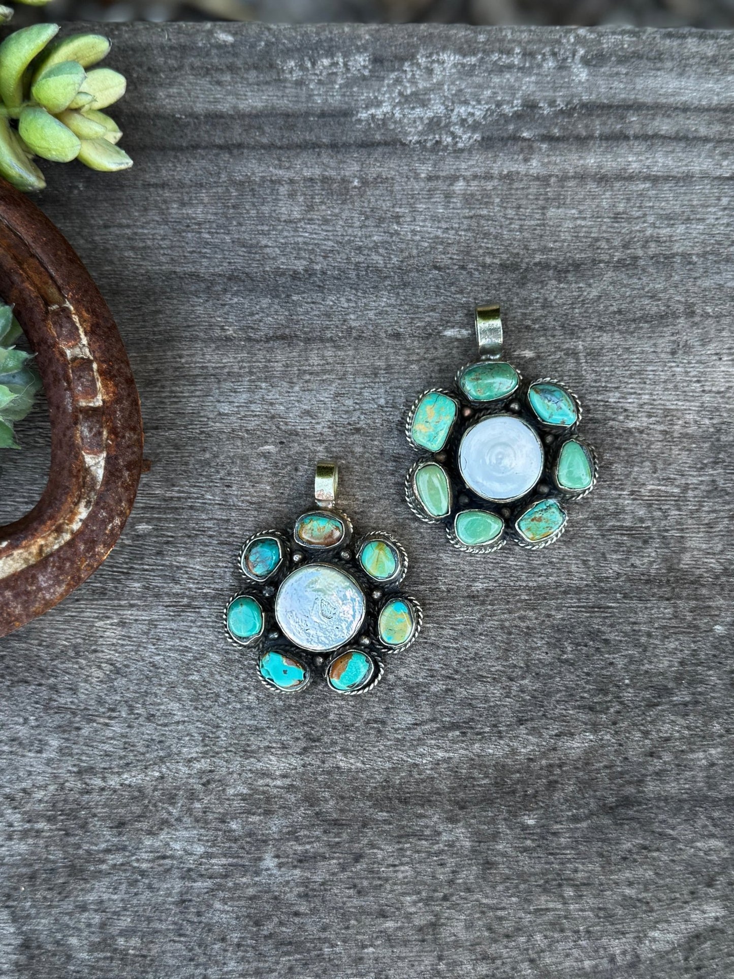 Kingman & Pearl Cluster Pendent - Cowgirls & City Chics