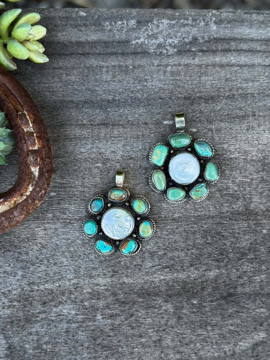 Kingman & Pearl Cluster Pendent - Cowgirls & City Chics