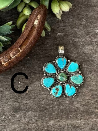 Kingman Round Cluster Pendent - Cowgirls & City Chics