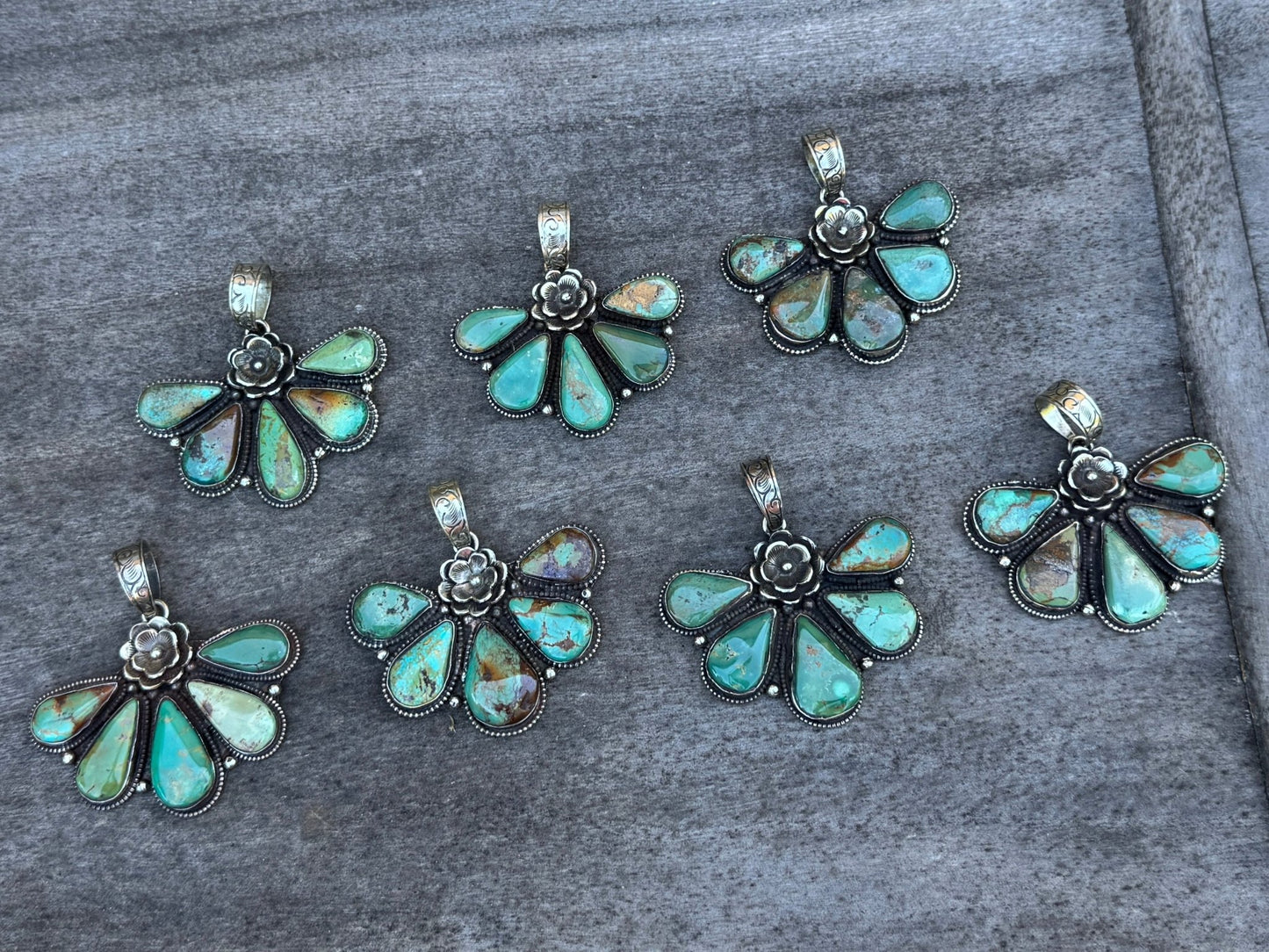 Kingman Side Flower Pendent - Cowgirls & City Chics