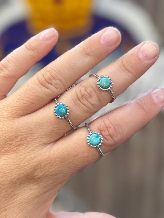 Kingman Silver Rope Ring - Cowgirls & City Chics